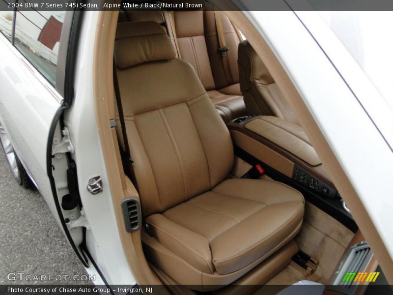Alpine White / Black/Natural Brown 2004 BMW 7 Series 745i Sedan