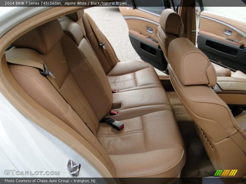 Alpine White / Black/Natural Brown 2004 BMW 7 Series 745i Sedan