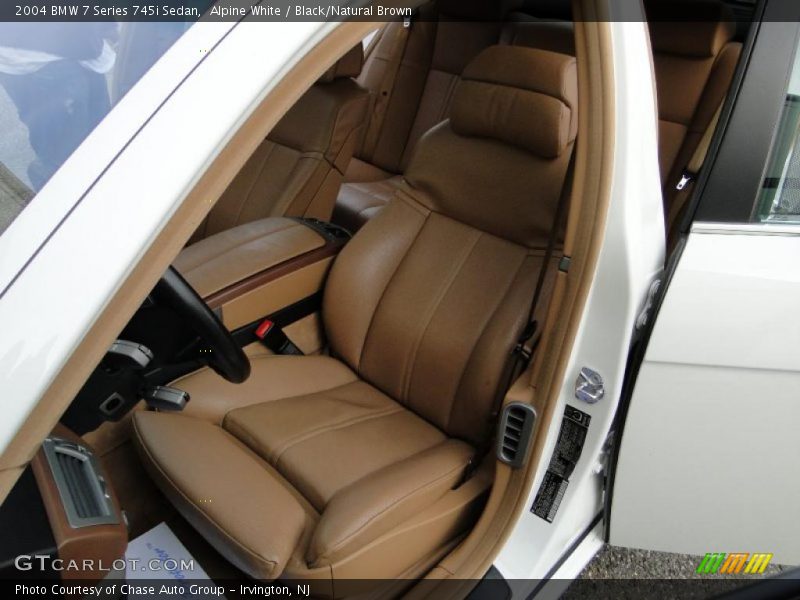 Alpine White / Black/Natural Brown 2004 BMW 7 Series 745i Sedan