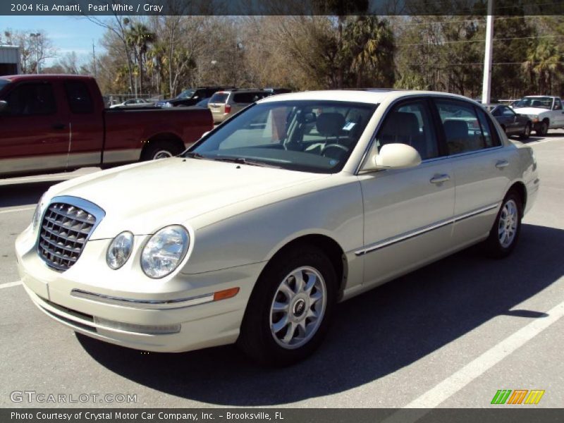 Pearl White / Gray 2004 Kia Amanti
