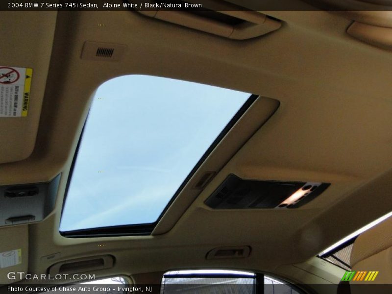 Alpine White / Black/Natural Brown 2004 BMW 7 Series 745i Sedan