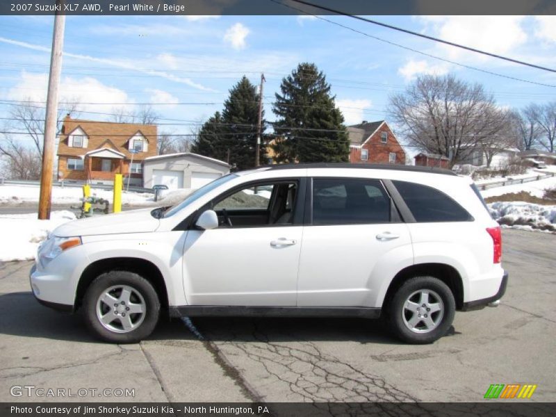 Pearl White / Beige 2007 Suzuki XL7 AWD