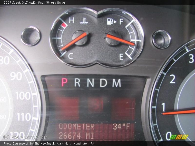 Pearl White / Beige 2007 Suzuki XL7 AWD