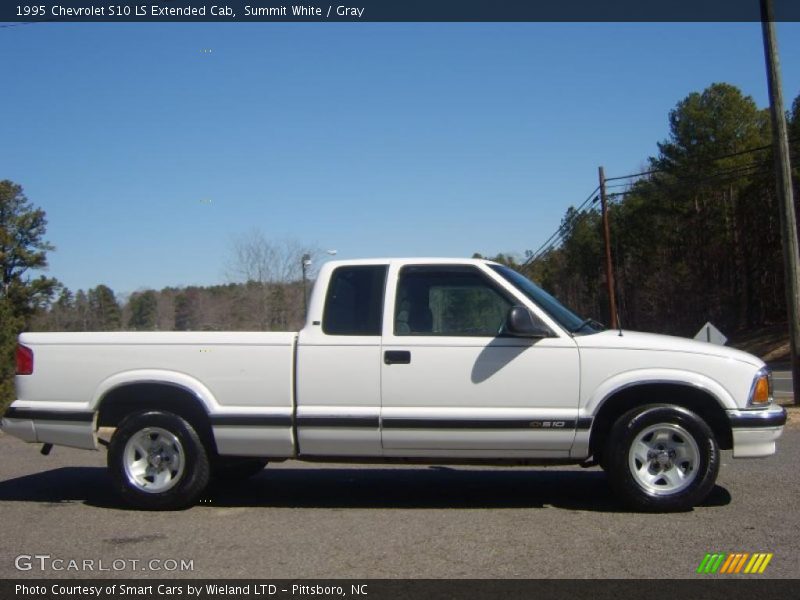 Summit White / Gray 1995 Chevrolet S10 LS Extended Cab