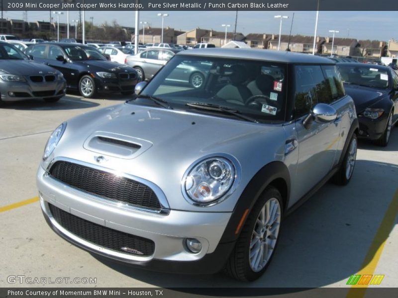 Pure Silver Metallic / Punch Carbon Black Leather 2009 Mini Cooper John Cooper Works Hardtop