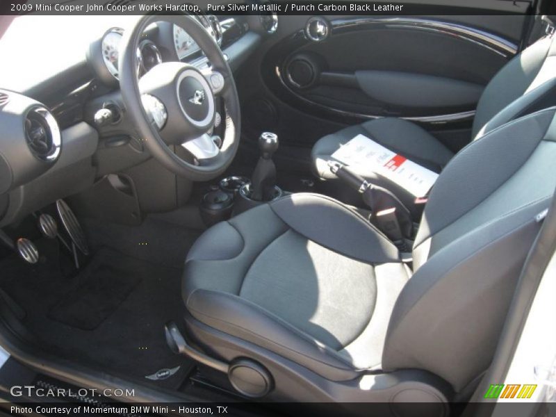 Pure Silver Metallic / Punch Carbon Black Leather 2009 Mini Cooper John Cooper Works Hardtop