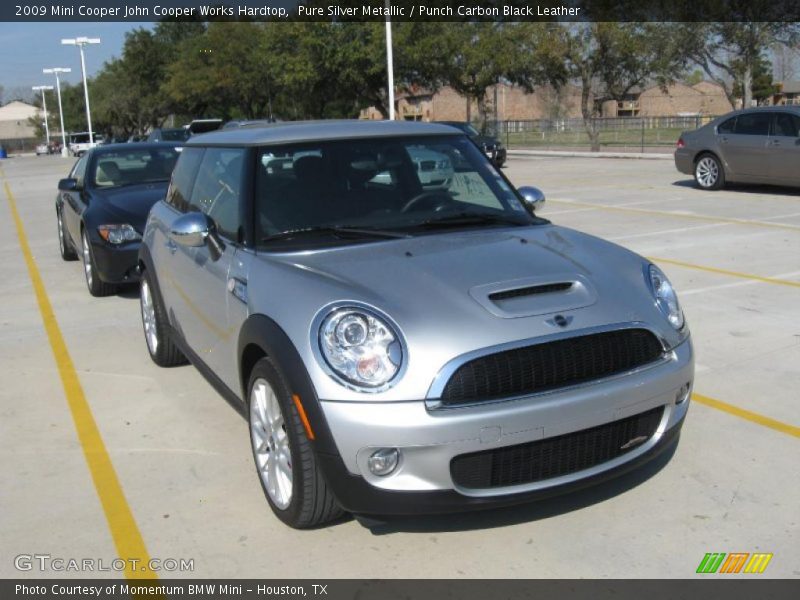 Pure Silver Metallic / Punch Carbon Black Leather 2009 Mini Cooper John Cooper Works Hardtop