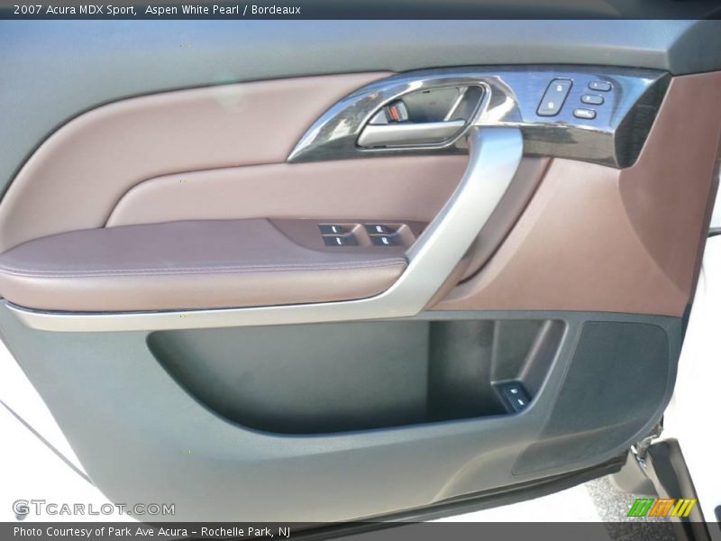 Aspen White Pearl / Bordeaux 2007 Acura MDX Sport