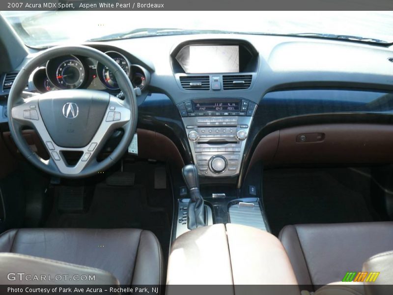 Aspen White Pearl / Bordeaux 2007 Acura MDX Sport