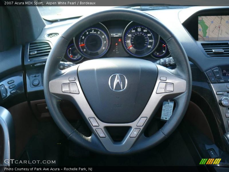 Aspen White Pearl / Bordeaux 2007 Acura MDX Sport