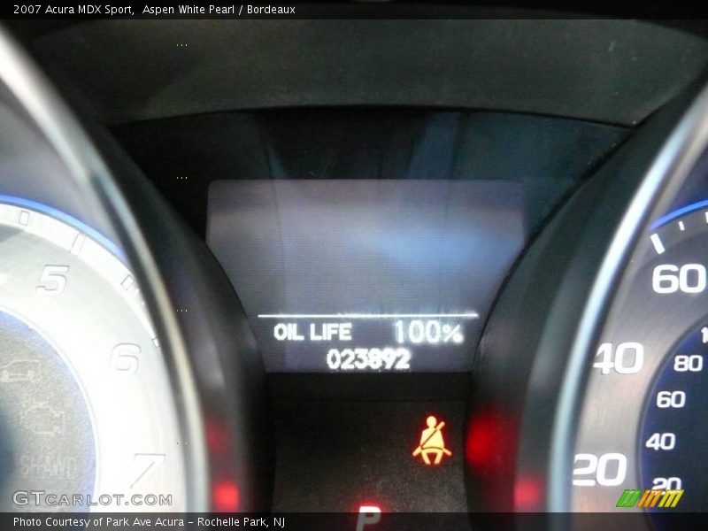 Aspen White Pearl / Bordeaux 2007 Acura MDX Sport