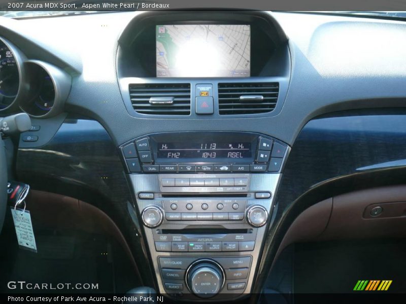 Aspen White Pearl / Bordeaux 2007 Acura MDX Sport