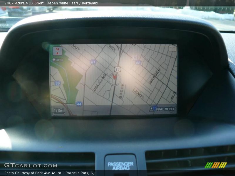Aspen White Pearl / Bordeaux 2007 Acura MDX Sport