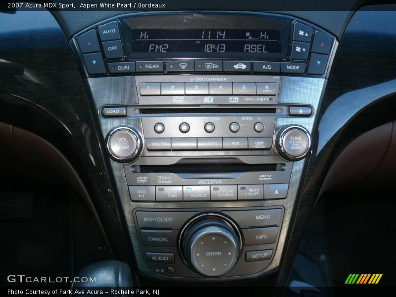 Aspen White Pearl / Bordeaux 2007 Acura MDX Sport