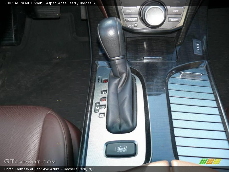 Aspen White Pearl / Bordeaux 2007 Acura MDX Sport