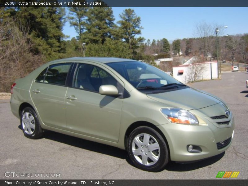 Olive Mist Metallic / Bisque 2008 Toyota Yaris Sedan