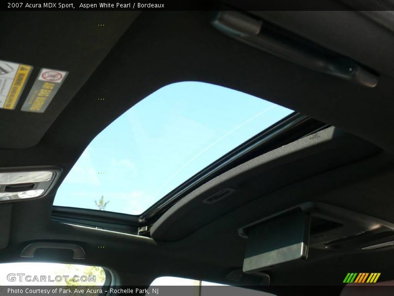 Aspen White Pearl / Bordeaux 2007 Acura MDX Sport