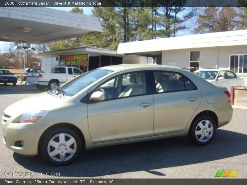 Olive Mist Metallic / Bisque 2008 Toyota Yaris Sedan