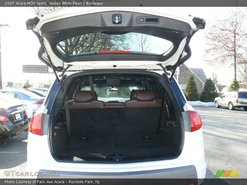 Aspen White Pearl / Bordeaux 2007 Acura MDX Sport