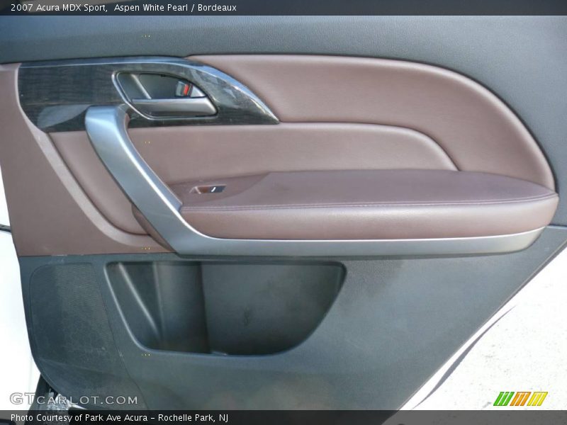 Aspen White Pearl / Bordeaux 2007 Acura MDX Sport