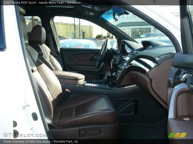 Aspen White Pearl / Bordeaux 2007 Acura MDX Sport