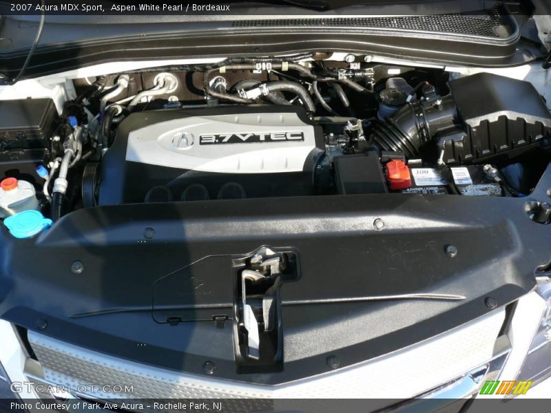 Aspen White Pearl / Bordeaux 2007 Acura MDX Sport