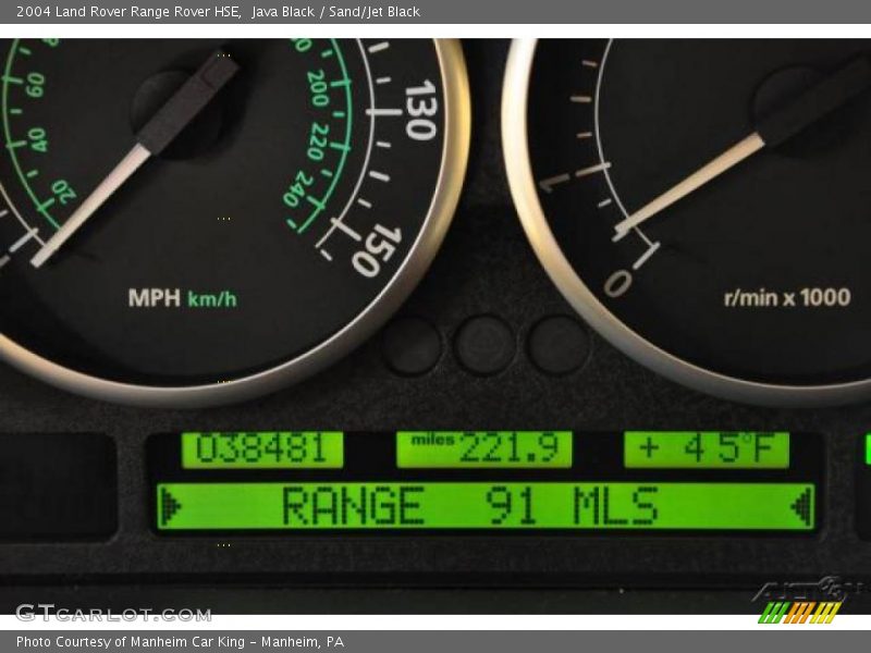Java Black / Sand/Jet Black 2004 Land Rover Range Rover HSE