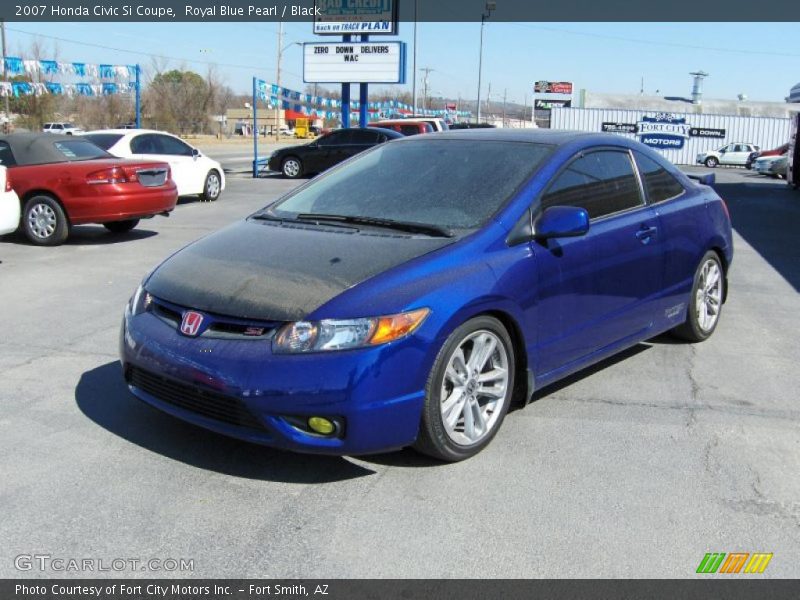 Royal Blue Pearl / Black 2007 Honda Civic Si Coupe