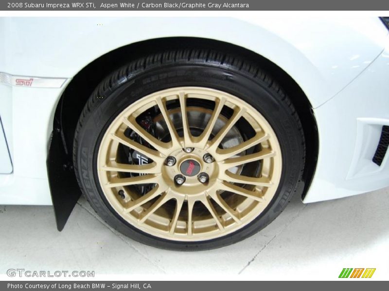 Aspen White / Carbon Black/Graphite Gray Alcantara 2008 Subaru Impreza WRX STi