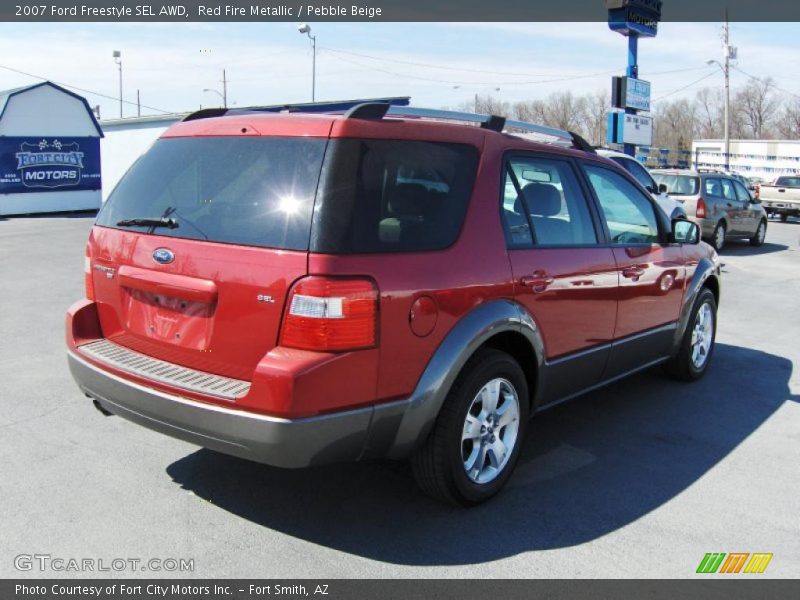 Red Fire Metallic / Pebble Beige 2007 Ford Freestyle SEL AWD