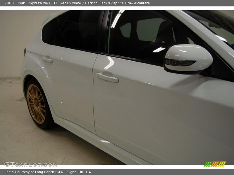 Aspen White / Carbon Black/Graphite Gray Alcantara 2008 Subaru Impreza WRX STi