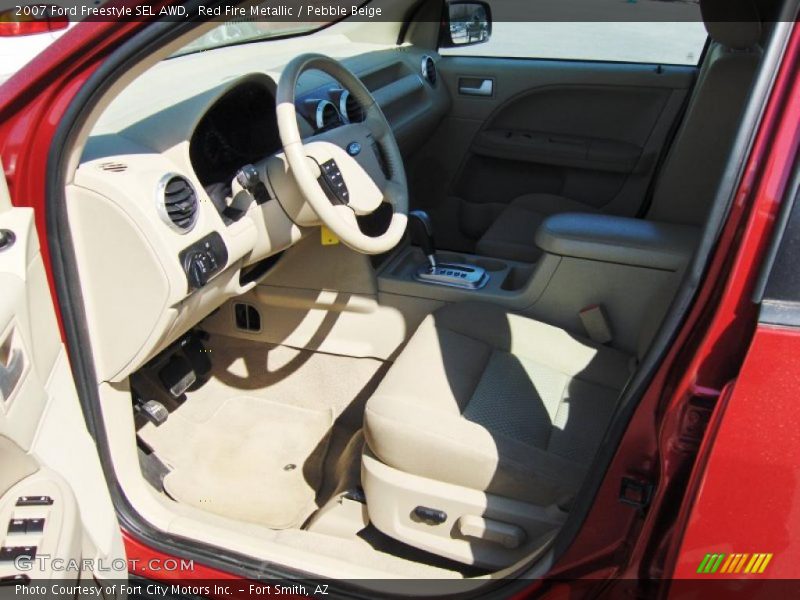 Red Fire Metallic / Pebble Beige 2007 Ford Freestyle SEL AWD