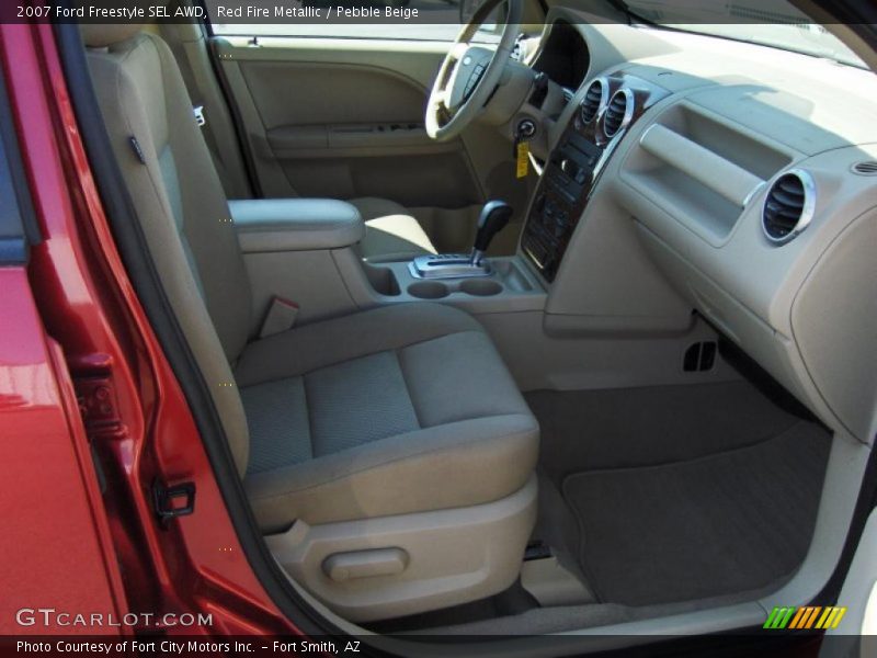 Red Fire Metallic / Pebble Beige 2007 Ford Freestyle SEL AWD