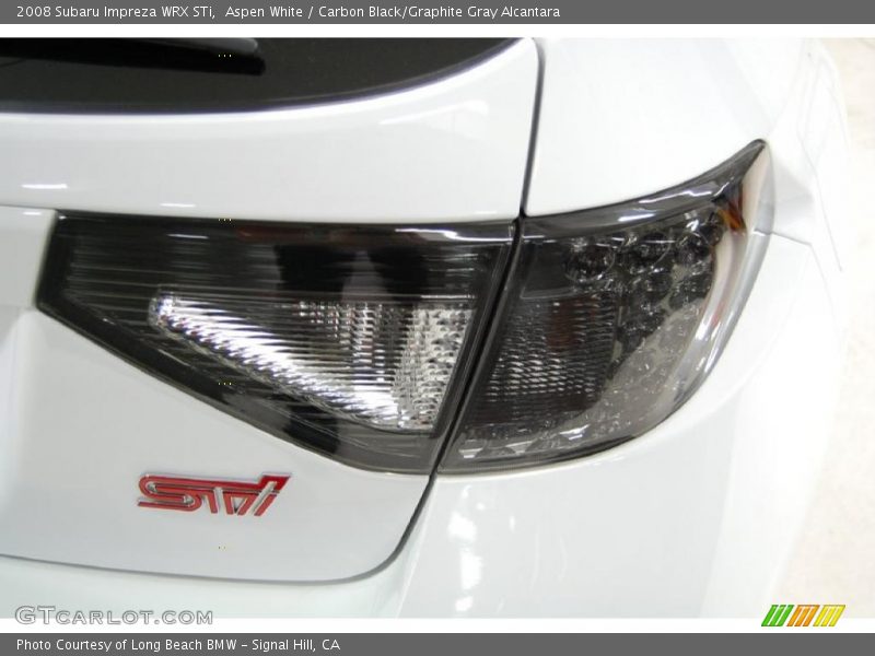 Aspen White / Carbon Black/Graphite Gray Alcantara 2008 Subaru Impreza WRX STi