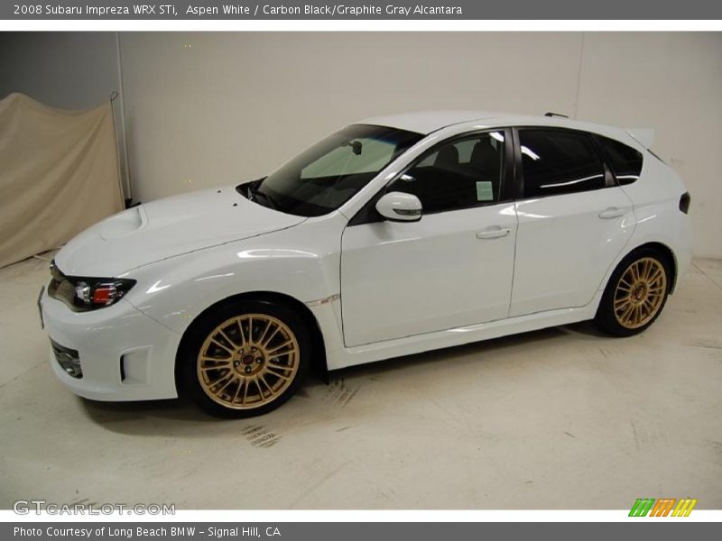 Aspen White / Carbon Black/Graphite Gray Alcantara 2008 Subaru Impreza WRX STi