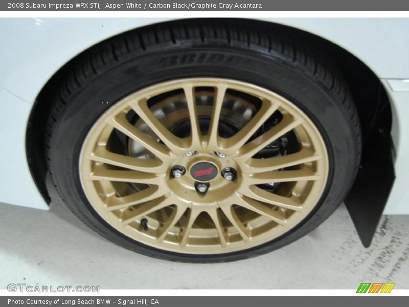Aspen White / Carbon Black/Graphite Gray Alcantara 2008 Subaru Impreza WRX STi