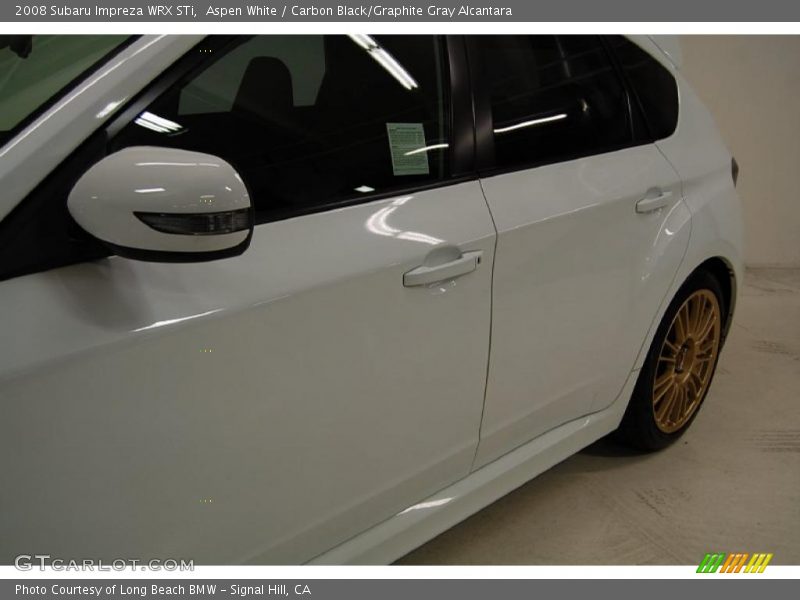 Aspen White / Carbon Black/Graphite Gray Alcantara 2008 Subaru Impreza WRX STi