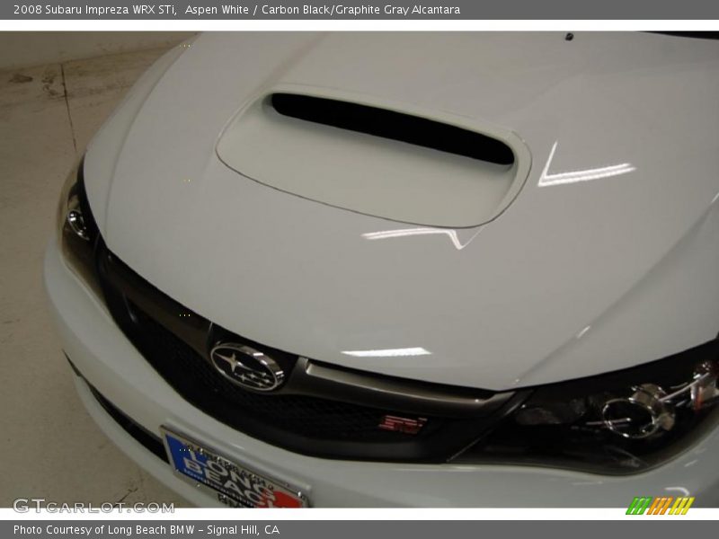 Aspen White / Carbon Black/Graphite Gray Alcantara 2008 Subaru Impreza WRX STi