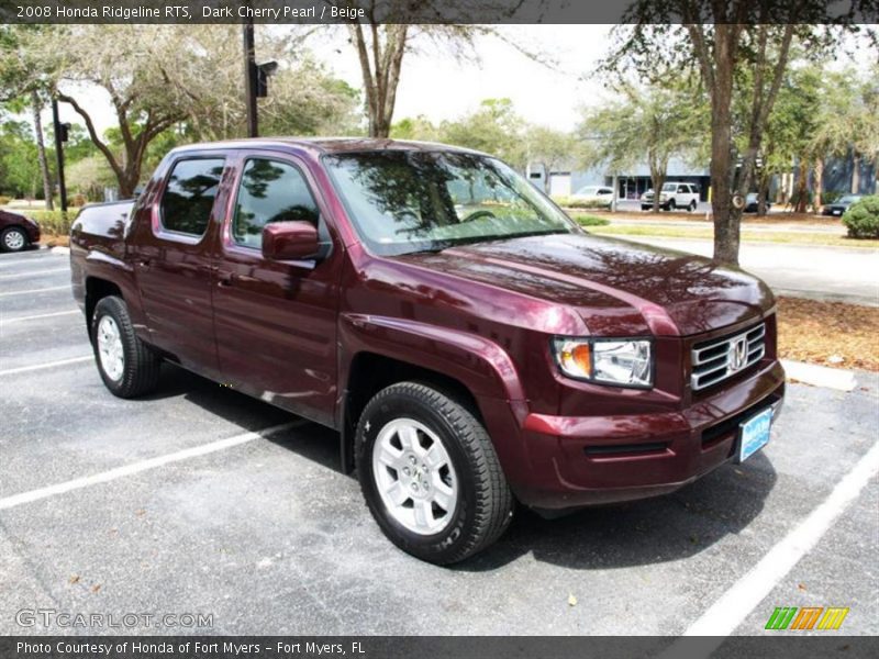 Dark Cherry Pearl / Beige 2008 Honda Ridgeline RTS