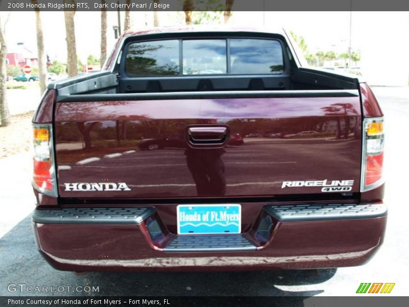 Dark Cherry Pearl / Beige 2008 Honda Ridgeline RTS