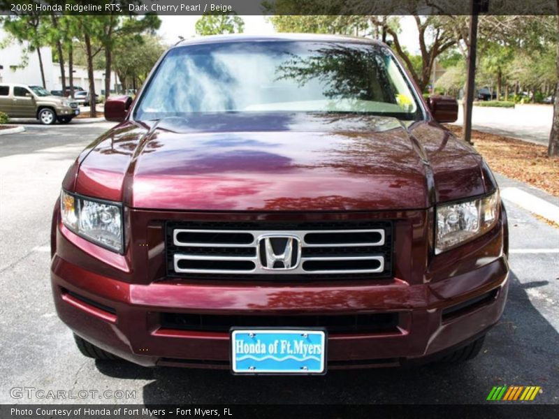 Dark Cherry Pearl / Beige 2008 Honda Ridgeline RTS