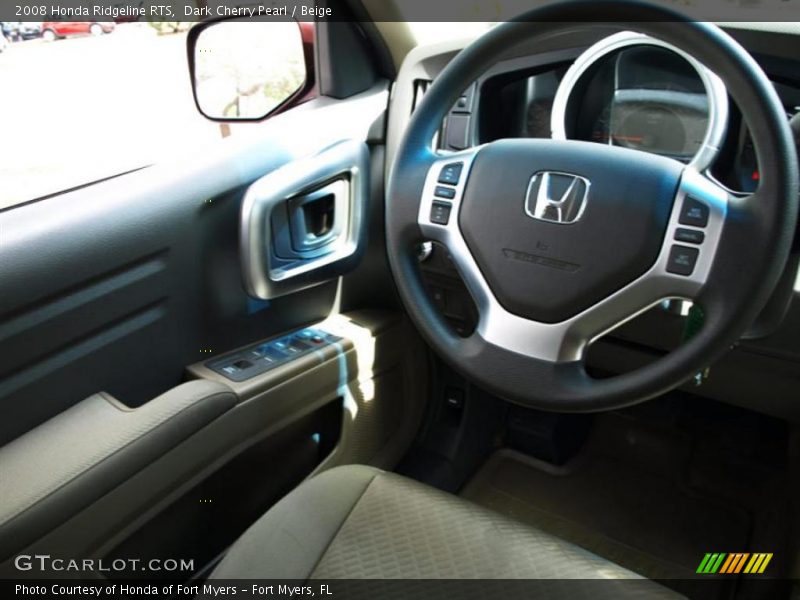 Dark Cherry Pearl / Beige 2008 Honda Ridgeline RTS