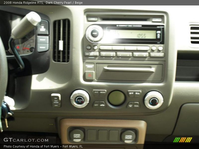 Dark Cherry Pearl / Beige 2008 Honda Ridgeline RTS