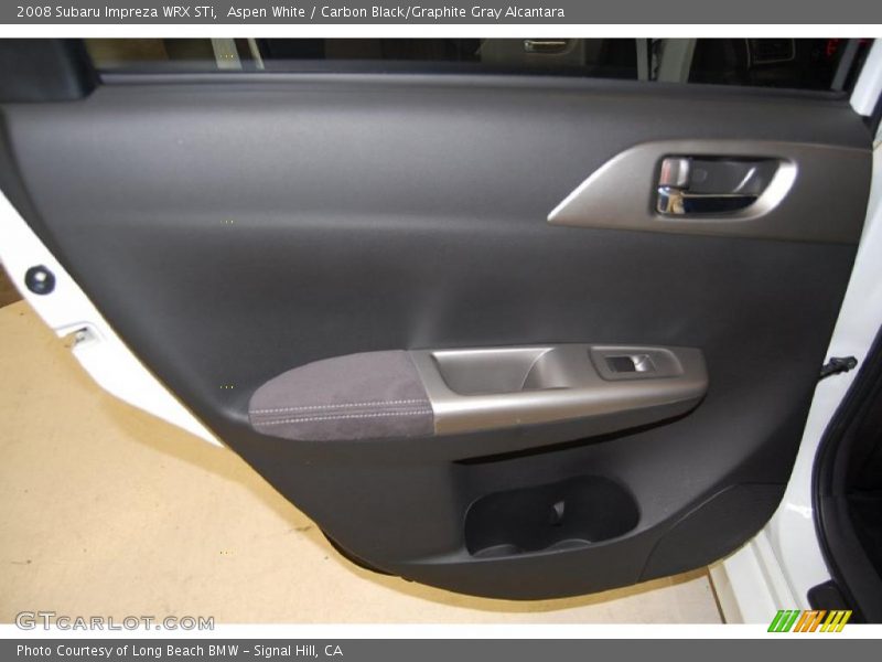 Aspen White / Carbon Black/Graphite Gray Alcantara 2008 Subaru Impreza WRX STi