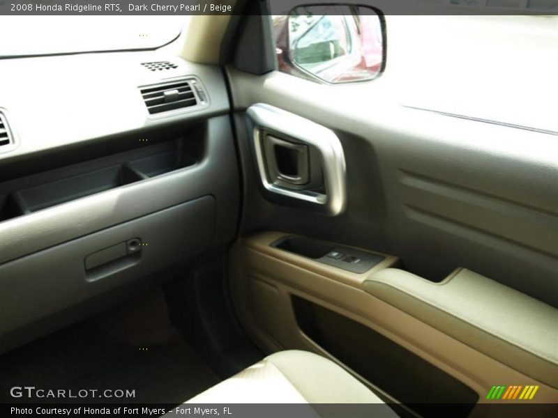 Dark Cherry Pearl / Beige 2008 Honda Ridgeline RTS