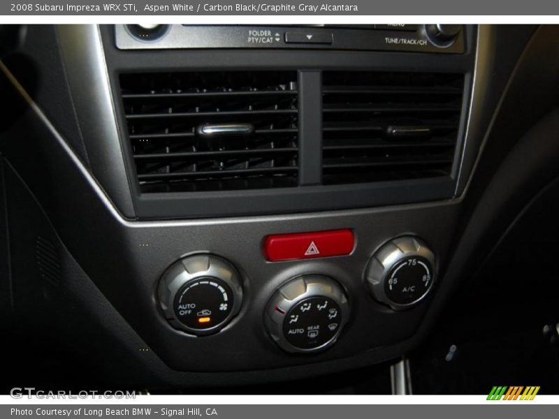 Aspen White / Carbon Black/Graphite Gray Alcantara 2008 Subaru Impreza WRX STi
