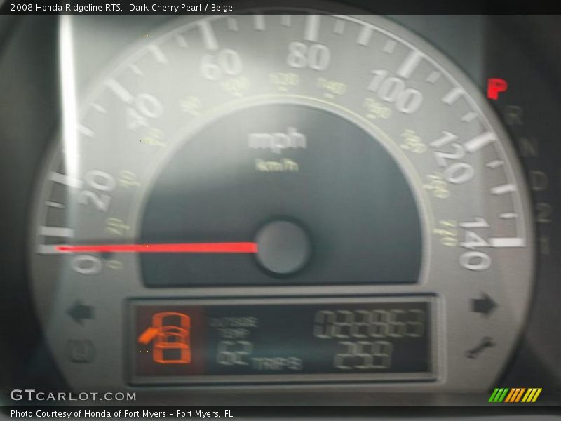 Dark Cherry Pearl / Beige 2008 Honda Ridgeline RTS