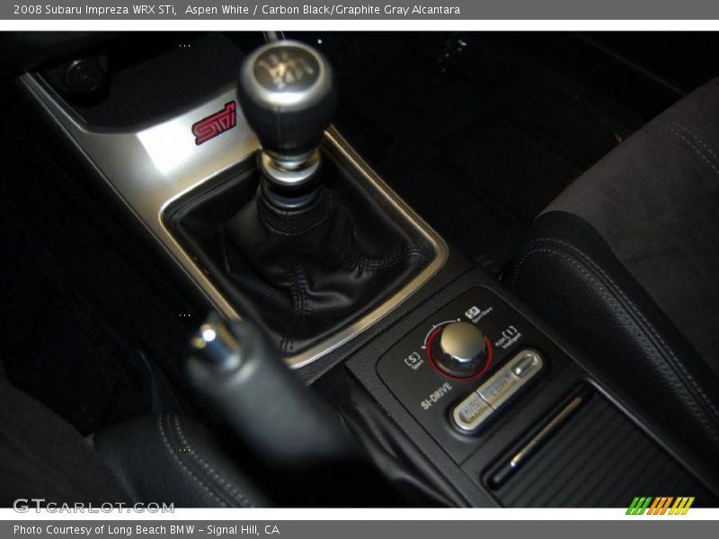 Aspen White / Carbon Black/Graphite Gray Alcantara 2008 Subaru Impreza WRX STi