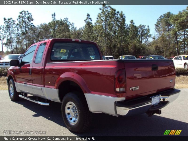 Toreador Red Metallic / Medium Flint 2002 Ford F250 Super Duty SuperCab