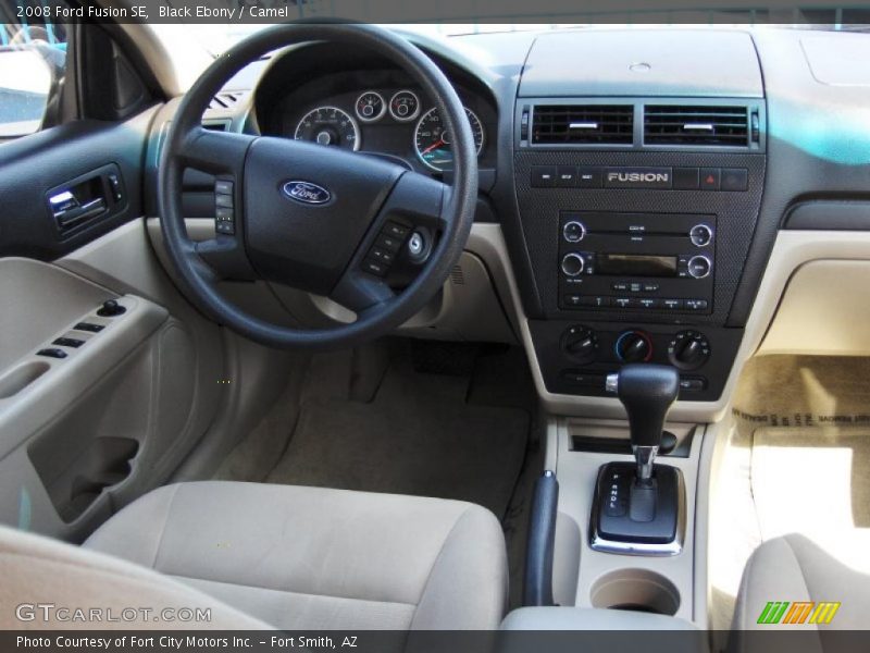 Black Ebony / Camel 2008 Ford Fusion SE